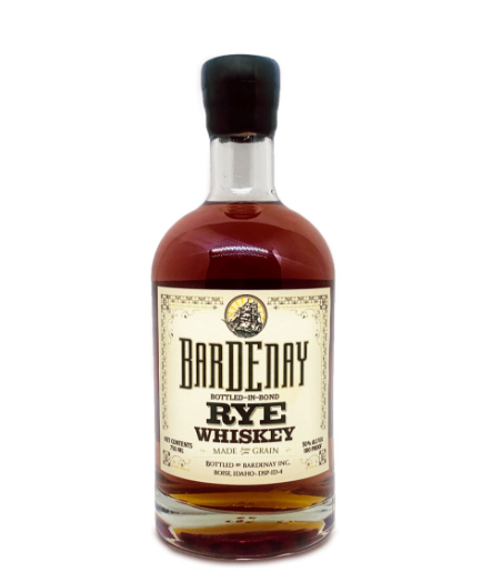 Rye whiskey bottle